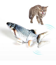 将图片加载到图库查看器，Tiktok pet toy for amusing cats electric fish imitation fish fluttering fish plush toy tail fish
