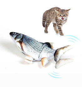 Tiktok pet toy for amusing cats electric fish imitation fish fluttering fish plush toy tail fish