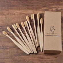 将图片加载到图库查看器，New design mixed color bamboo toothbrush Eco Friendly wooden Tooth Brush Soft bristle Tip Charcoal adults oral care toothbrush
